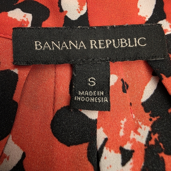 Banana Republic Red Floral Sleeveless Fit & Flare Dress Size S - Picture 6 of 6